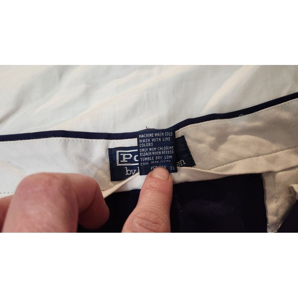 Polo Ralph Lauren Shorts Men's 38 Blue Navy Cotton Chino Relaxed Fit Casual Wear - Picture 5 of 8